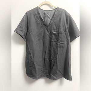 Figs Catarina One-Pocket Scrub Top - Graphite - Size L